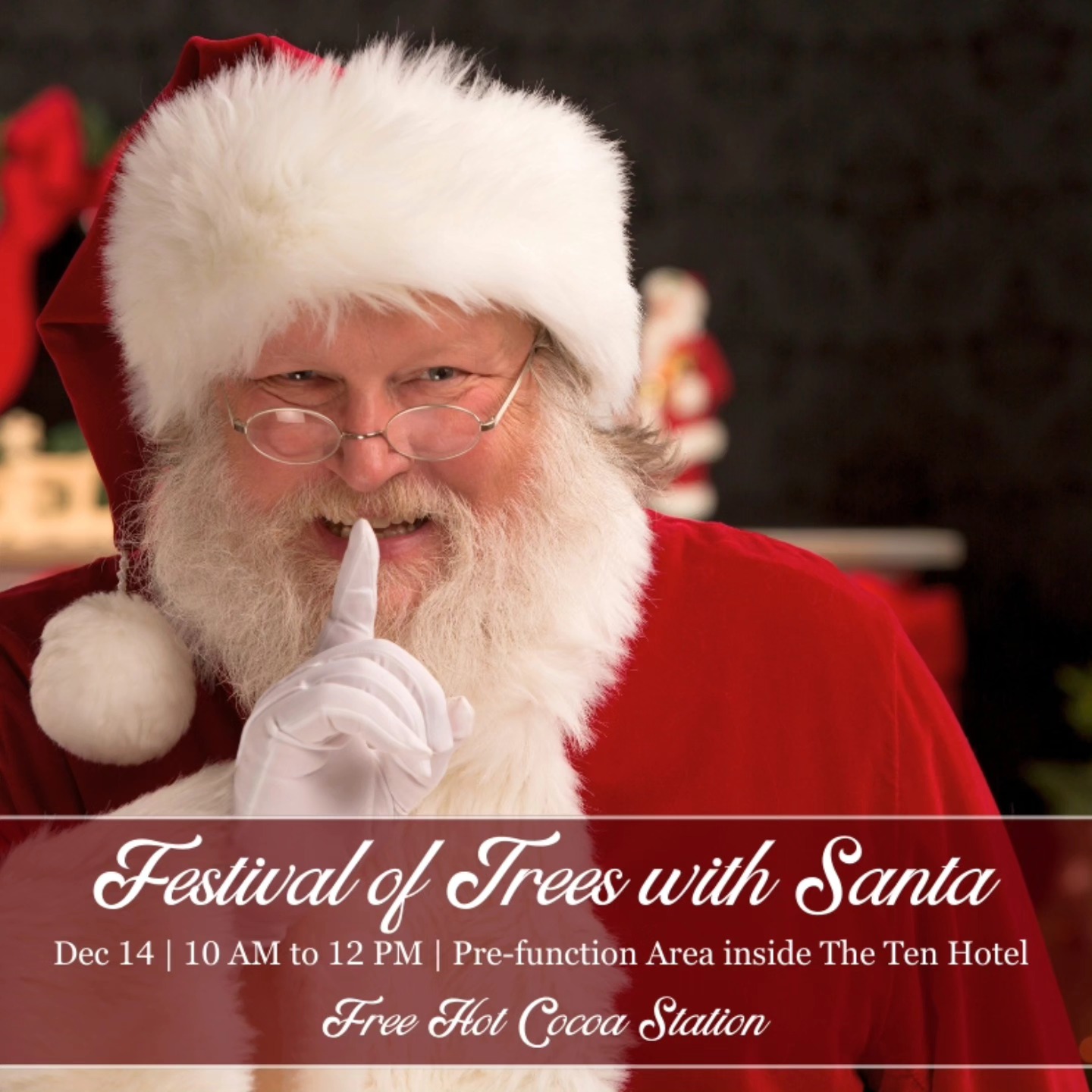 Festival of Trees with Santa at The Ten Hotel